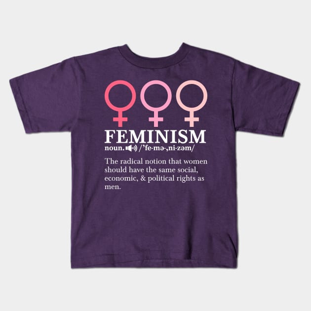 Political Flower Power Resist Feminism Definition Equality Feminist Kids T-Shirt by CheesyB